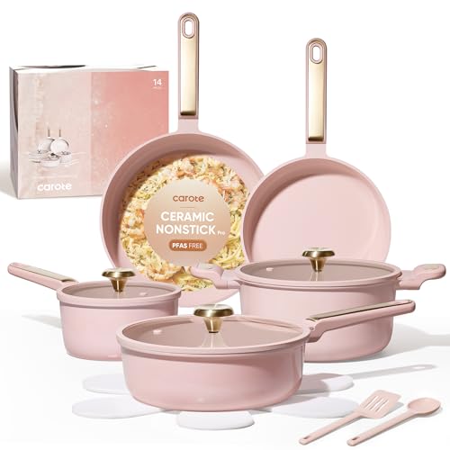 45% Off CAROTE 14pc Nonstick Ceramic Cookware Set - Image 2