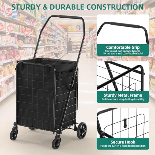 YITAHOME Folding Cart: Portable & Durable for Seniors - Image 4