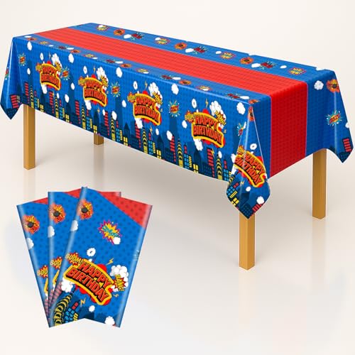 50% Off 3-Pack Hero Party Tablecloths - Only $4.99
