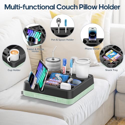 50% Off CLESOO Couch Cup Holder Tray - Portable Snack Caddy - Image 2