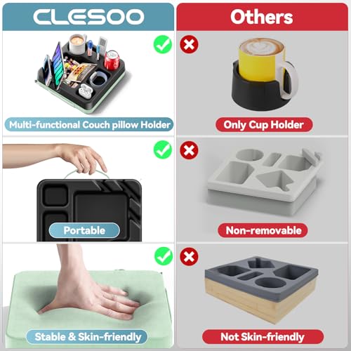 50% Off CLESOO Couch Cup Holder Tray - Portable Snack Caddy - Image 3