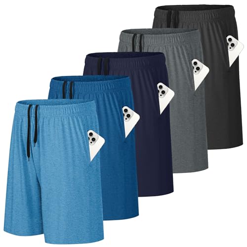 5-Pack Athletic Shorts for Men – Quick-Dry & Breathable