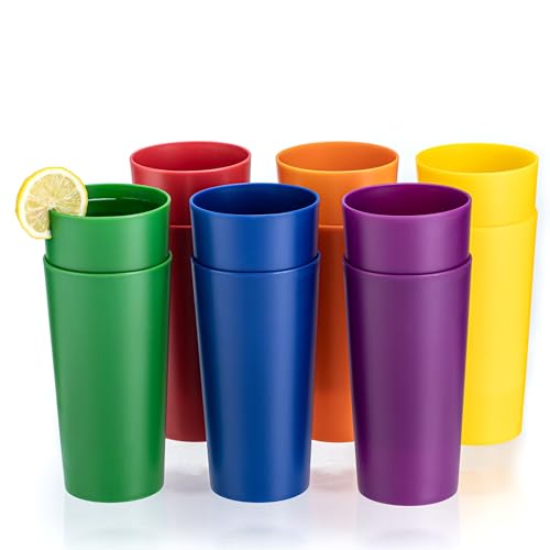 50% Off 26oz Stackable Plastic Tumblers Set of 12 - Image 2