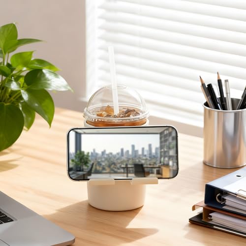 30% Off Anti-Spill Desk Cup Holder with Phone Stand - Image 8