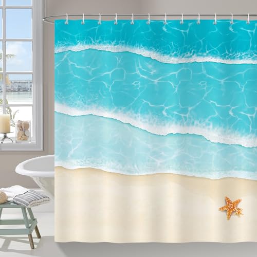 30% Off Blue Ocean Wave Shower Curtain 72x72 - Image 2