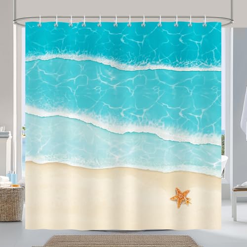 30% Off Blue Ocean Wave Shower Curtain 72x72 - Image 3