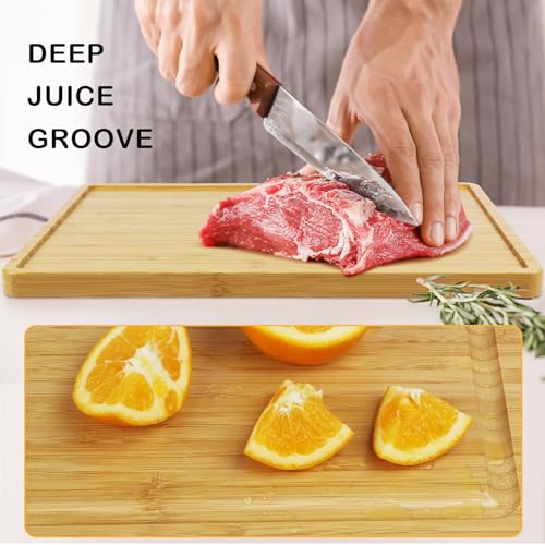 30% Off Bamboo Cutting Board Set with 6 Color Mats - Image 4