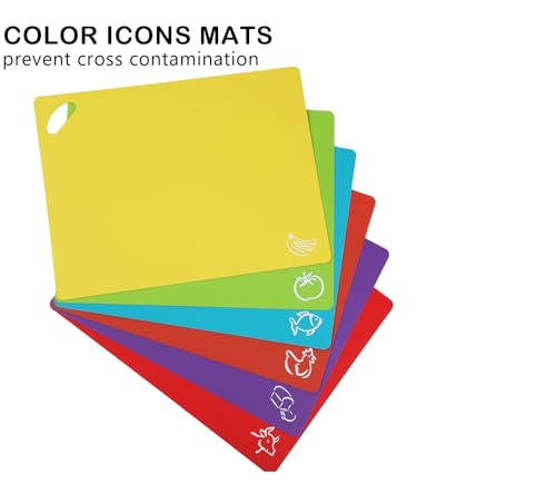30% Off Bamboo Cutting Board Set with 6 Color Mats - Image 7