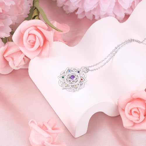 50% Off Ruthes 925 Silver Lotus Chakra Pendant Necklace - Image 3