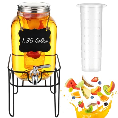 30% Off Glass Drink Dispenser with Stand, 1.35 Gal