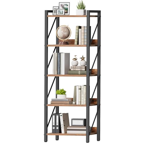 30% Off HOOBRO 5-Tier Industrial Bookshelf - Image 2