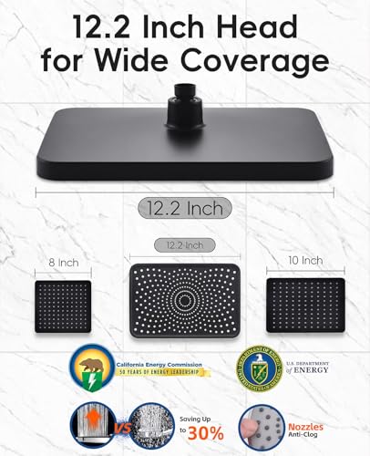 50% Off Starry Sky 12.2" Rain Shower Head with Handheld Combo - Image 4