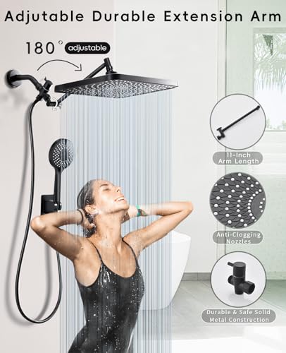 50% Off Starry Sky 12.2" Rain Shower Head with Handheld Combo - Image 6