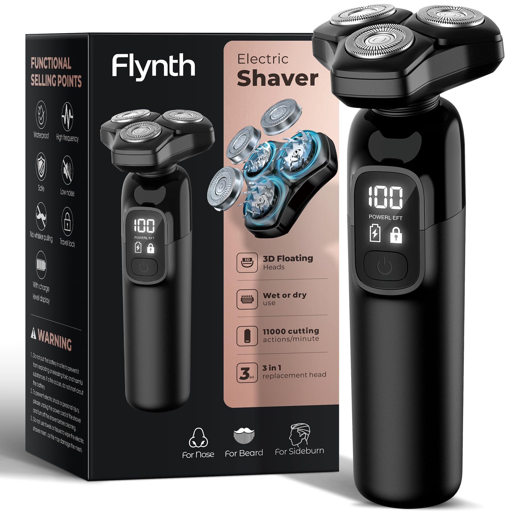44% Off Flynth 3-in-1 Electric Razor for Men