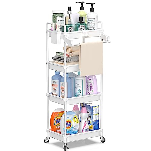 50% Off SPACEKEEPER Rolling Storage Cart with Towel Rack - Image 2