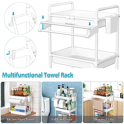 50% Off SPACEKEEPER Rolling Storage Cart with Towel Rack - Image 3