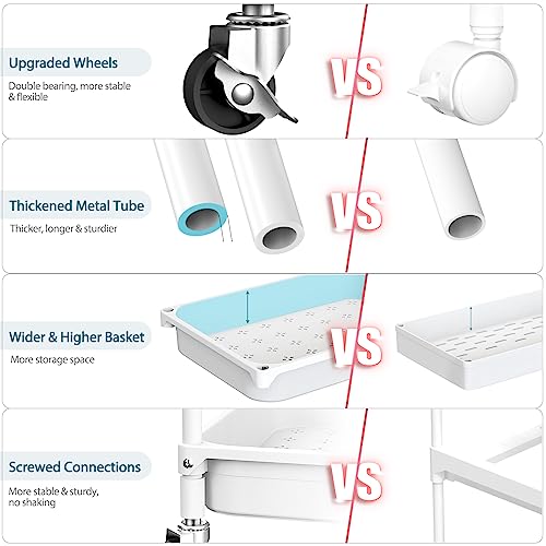50% Off SPACEKEEPER Rolling Storage Cart with Towel Rack - Image 4