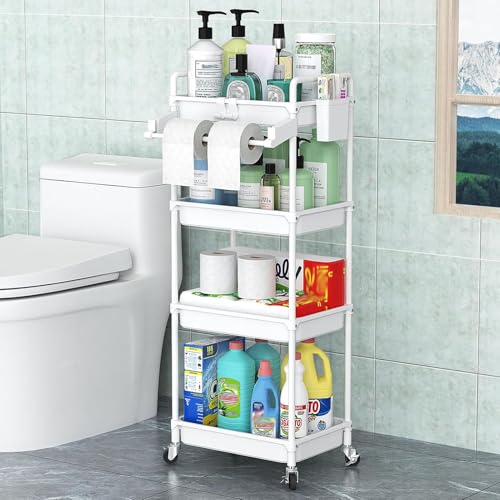 50% Off SPACEKEEPER Rolling Storage Cart with Towel Rack - Image 7