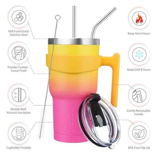 10% Off 30oz Insulated Stainless Steel Tumbler with Handle - Image 2