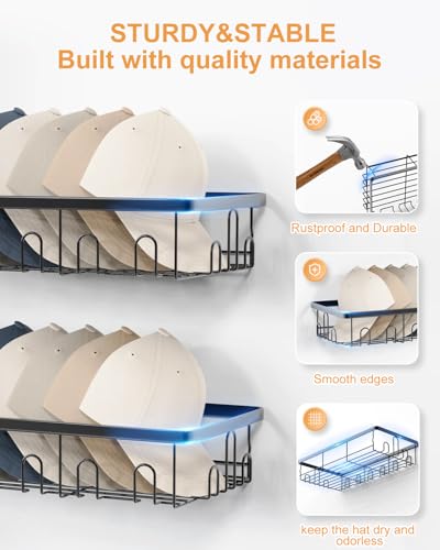50% Off: 4-Pack Hat Rack Holds 112 Caps - Image 6