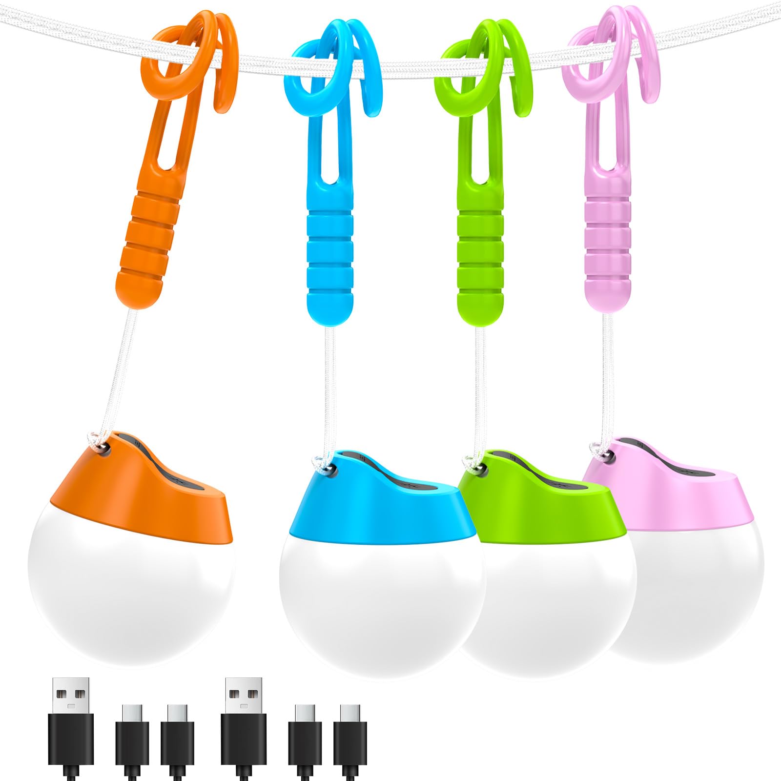 50% Off LETMY Rechargeable Camping Lights 4-Pack