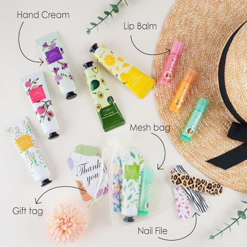 30% Off 24-Piece Hand Cream & Lip Balm Gift Set with Bags - Image 3