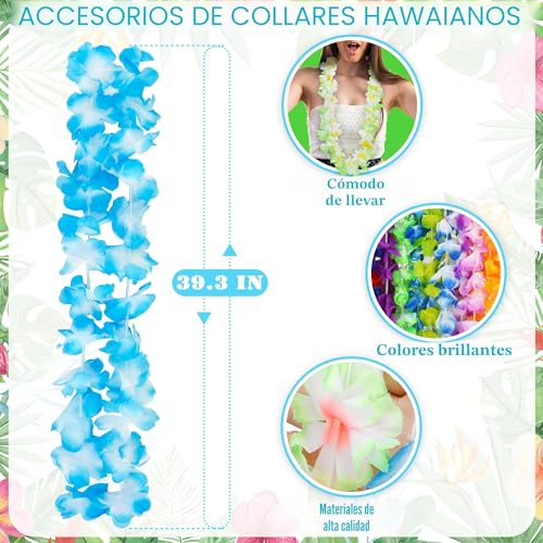 23% Off 24-Pack Hawaiian Flower Leis for Luau Parties - Image 3
