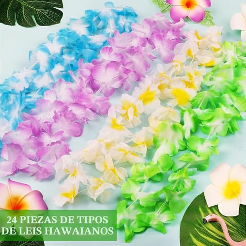 23% Off 24-Pack Hawaiian Flower Leis for Luau Parties - Image 4