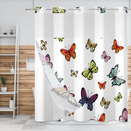 50% Off Baocicco Butterfly Shower Curtain Set 71x83