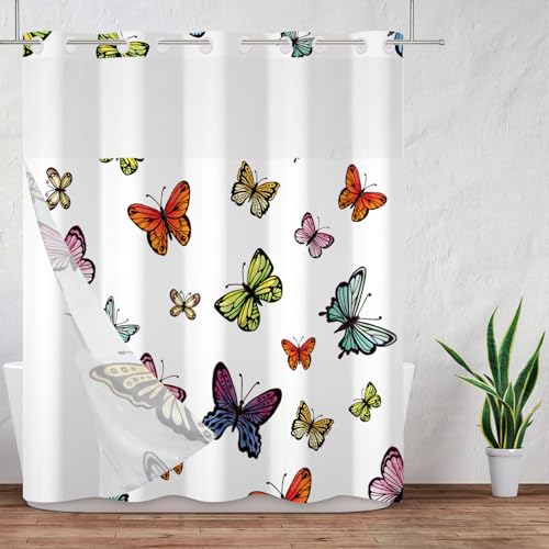 50% Off Baocicco Butterfly Shower Curtain Set 71x83 - Image 6