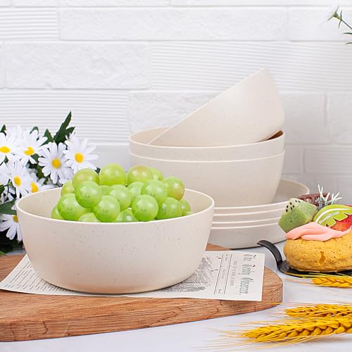 Plastic Dinnerware Set: 12-Piece Unbreakable Wheat Straw Plates, 17% Off - Image 3
