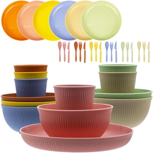 Wheat Straw Dinnerware Set for 6 – 36 Pieces