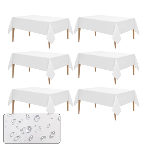 30% Off WIGENIUS 6-Pack White Tablecloth for 6FT Tables