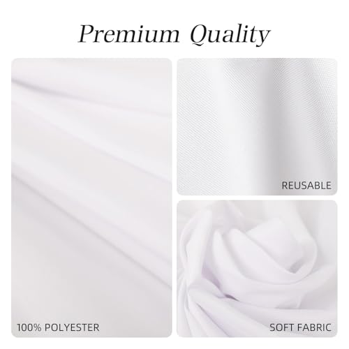 30% Off WIGENIUS 6-Pack White Tablecloth for 6FT Tables - Image 4