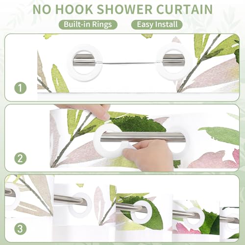 30% Off Litabel Floral Shower Curtain Set with Liner - Image 5
