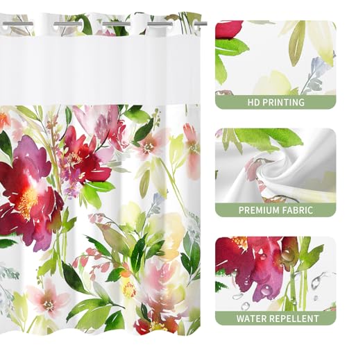 30% Off Litabel Floral Shower Curtain Set with Liner - Image 6