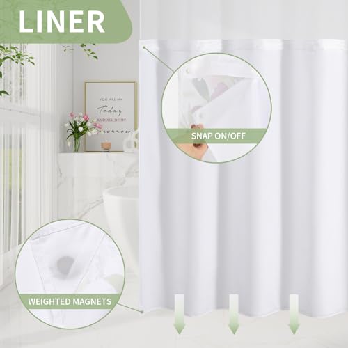 30% Off Litabel Floral Shower Curtain Set with Liner - Image 7