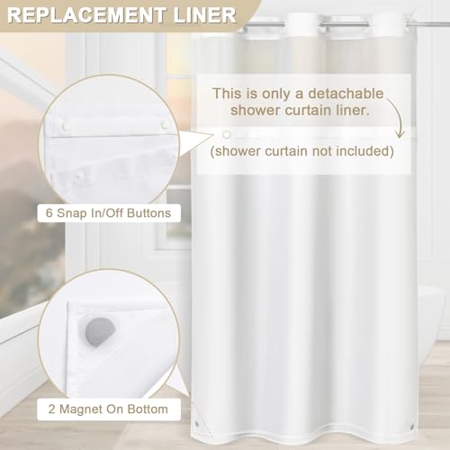 50% Off Craidlela Snap-in Fabric Shower Curtain Liner - Image 3