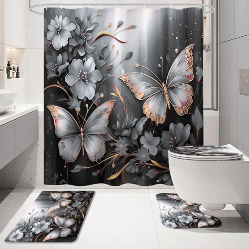 50% Off Litabel 4-Piece Butterfly Bathroom Set - Image 3