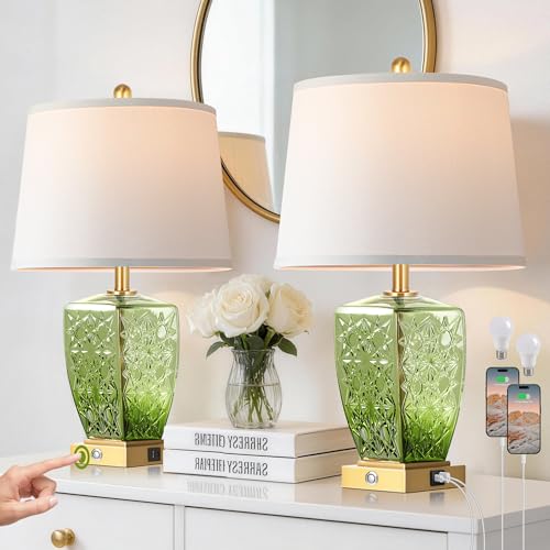 50% Off QiMH Glass Table Lamps with USB Charging - Image 2