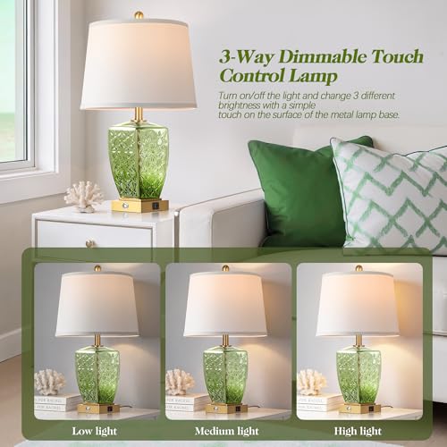 50% Off QiMH Glass Table Lamps with USB Charging - Image 3