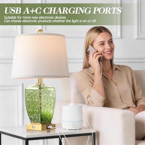50% Off QiMH Glass Table Lamps with USB Charging - Image 5