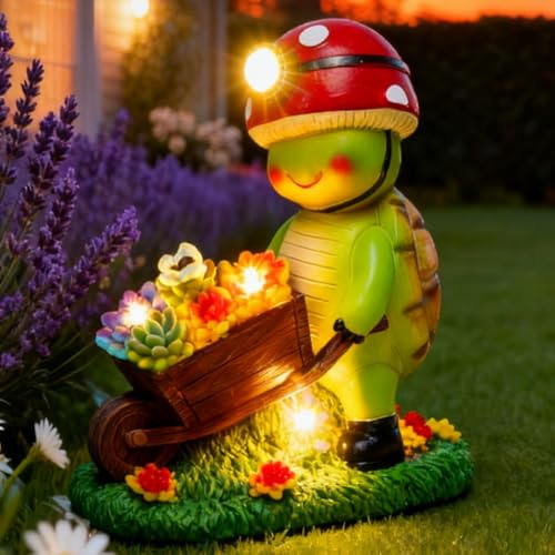 50% Off SunGlee Solar Turtle Outdoor Garden Light