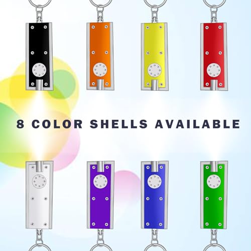 8-Pack Mini LED Keychain Flashlights - Bright & Portable - Image 2