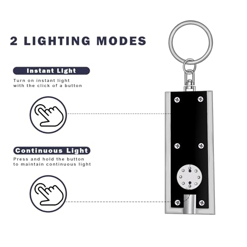 8-Pack Mini LED Keychain Flashlights - Bright & Portable - Image 6