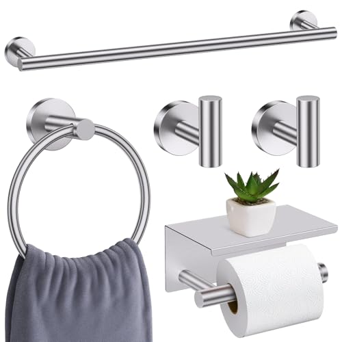 50% Off Brushed Nickel Bathroom Hardware Set - 5 Pieces