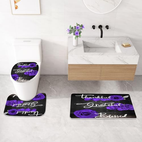 42% Off Litabel Purple Rose Shower Curtain Set - Image 5