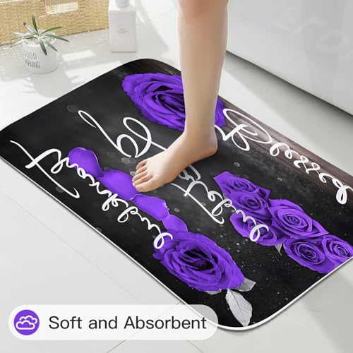 42% Off Litabel Purple Rose Shower Curtain Set - Image 6