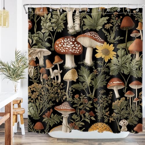 50% Off YRWSU Watercolor Floral Shower Curtain Set - Image 2