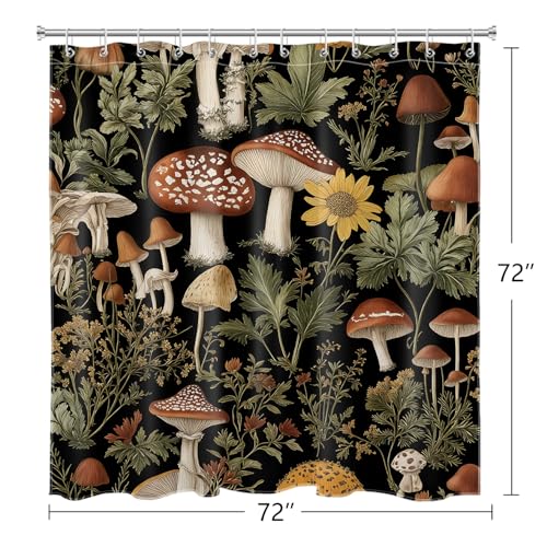 50% Off YRWSU Watercolor Floral Shower Curtain Set - Image 3
